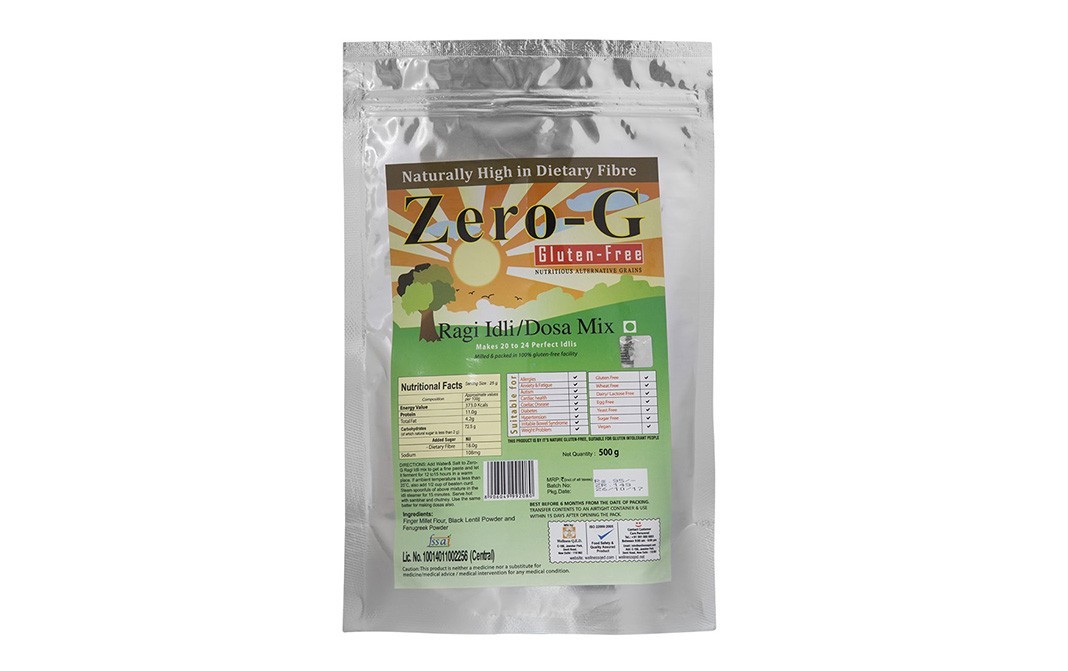 Zero-G Ragi Idli/Dosa Mix    Pack  500 grams